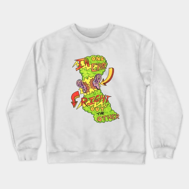 In One Ear Crewneck Sweatshirt by finnduffstuff